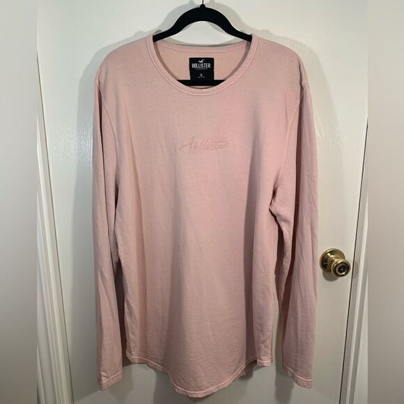Hollister EUC pink embroidered logo oversized sweatshirt Size XL - Picture 1 of 6